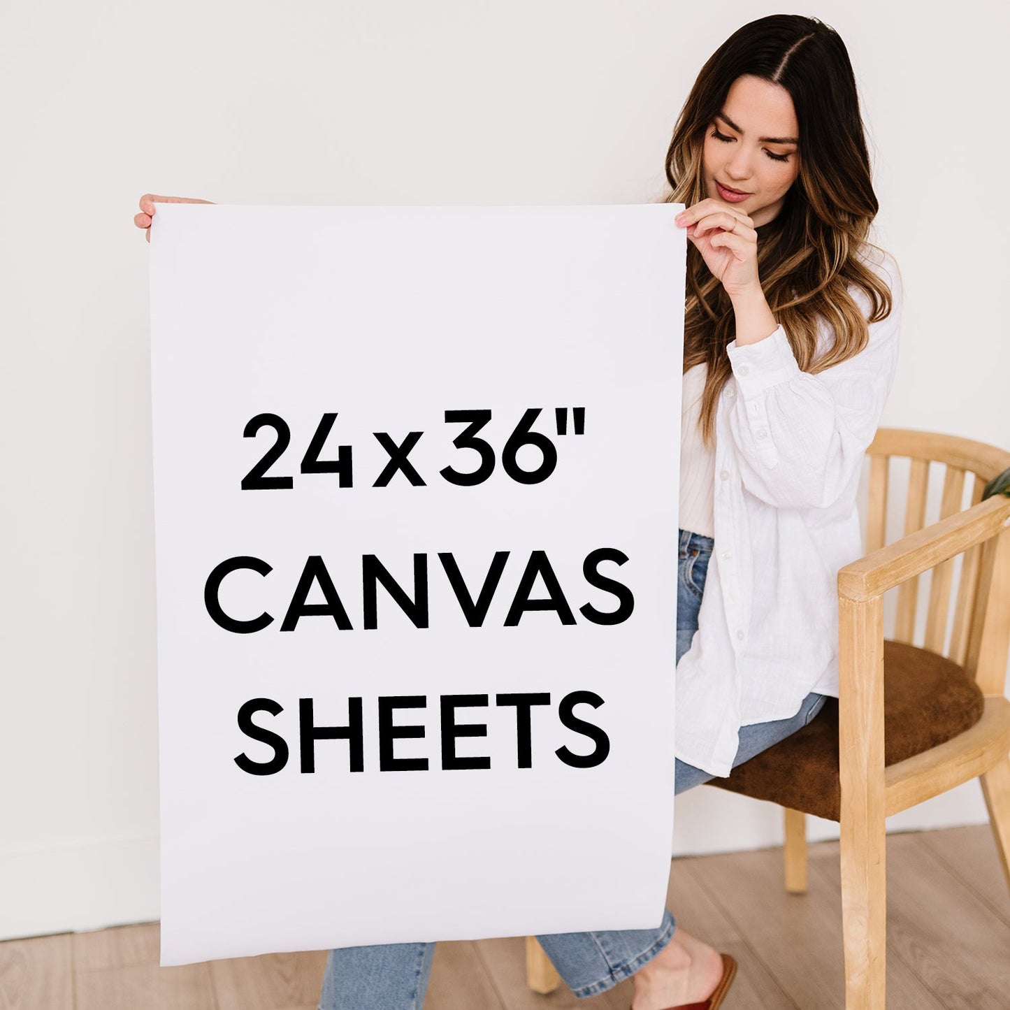 24x36 Large Blank Canvas - Unstretched Rolled 100% Cotton Canvas - Hanger Frames