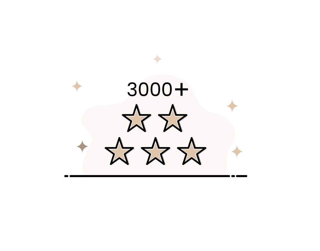 3000+ Five Star Reviews