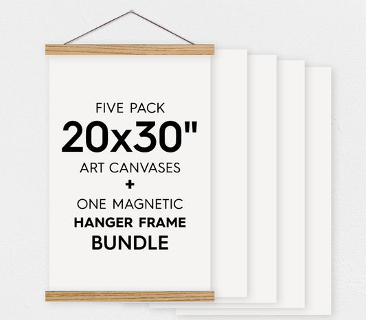 18x24 Canvas Bundle - Pack of 5 Canvas for Painting and Magnetic