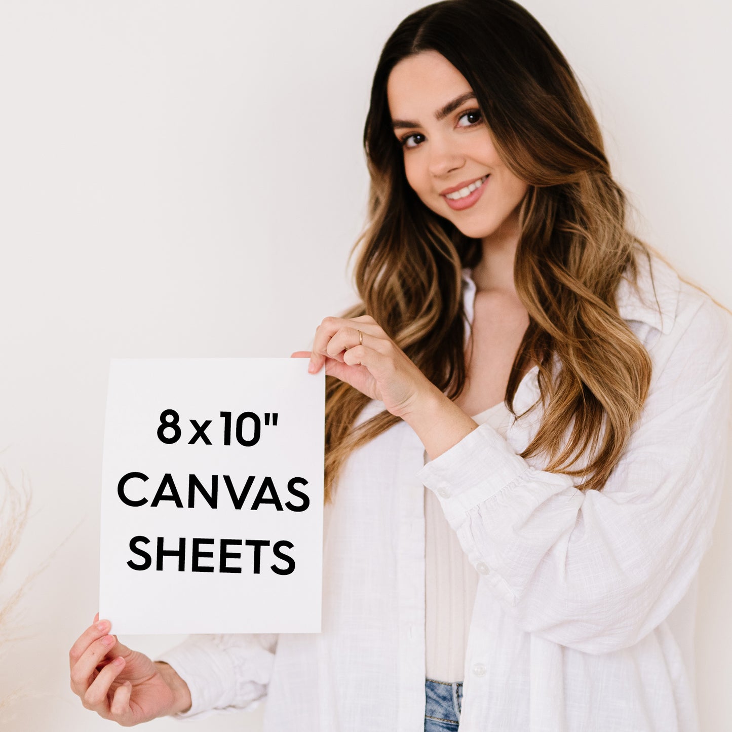 8x10" Blank Canvases for Painting - Unstretched 100% Cotton Sheets - Hanger Frames