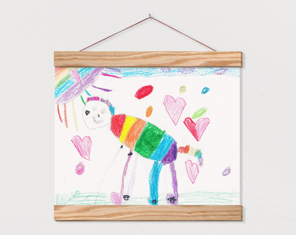 Magnetic Wood Frame for Kids Art - Hanger Frames